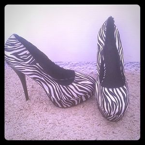 Zebra Print High Heels